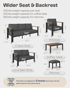 Aluminum Outdoor Patio Furniture Set - Image 7