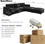 EASE MOOSE Oversized Modular Sectional Sofa, Extra Large U Shape Sectional - Image 2