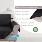 U-NICE HOME Reversible Recliner Chair Covers, Pet Friendly, Elastic Straps - Image 4
