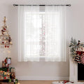 MIULEE Ivory Window Sheer Curtains 2 Panels Width 42 x Length 63 Inches | Sheer by MIULEE