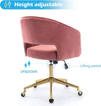 Home Office Chair Swivel Velvet Desk Chair Accent Armchair Upholstered Modern - Image 4