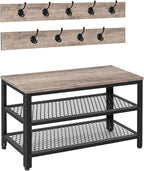 HOOBRO Hall Tree Entryway Storage Bench, Coat Rack Shoe Bench, Shoe Rack by HOOBRO