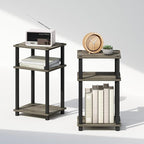 Furinno Just 3-Tier Turn-N-Tube Open Storage Nightstand, Plastic Poles - Image 6