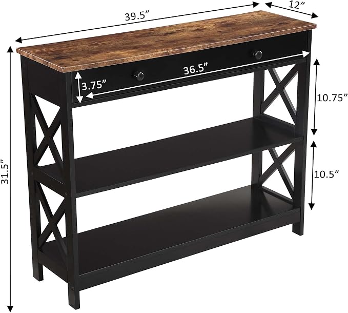Convenience Concepts Oxford 1 Drawer Console Table - Image 3