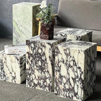 Luxury Marble Side Table, Square End Table - Image 9