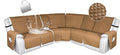 HDCAXKJ 100% Waterproof Reclining Sectional Couch Covers L Shape Recliner Sofa by HDCAXKJ