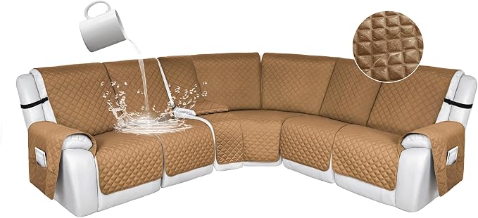 HDCAXKJ 100% Waterproof Reclining Sectional Couch Covers L Shape Recliner Sofa by HDCAXKJ