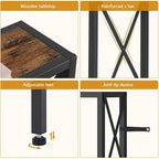Gewudraw 41.8" Console Table, Narrow Behind The Couch Table - Image 8