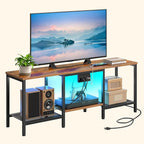 HOOBRO TV Stand with Charging Station to 55 Inches, LED Entertainment Center - Image 8