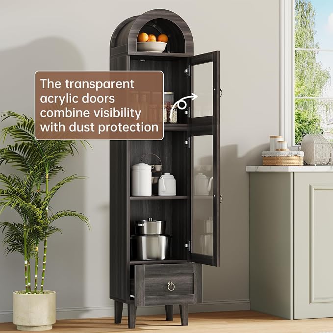 71" Tall Arched Storage Cabinet - Image 3