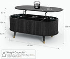 JOINICE 42.5" Oval Lift Top Coffee Table - Image 2