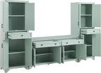 Crosley Furniture Tara 3-Piece Modern Farmhouse Sideboard Buffet Cabinet and - Image 5