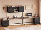 SEDETA Farmhouse L Shaped Office Desk - Image 9