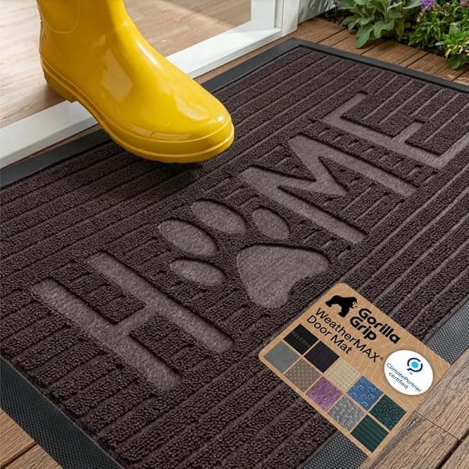GORILLA GRIP 100% Waterproof All-Season WeatherMAX Doormat US Designed Natural by Unknown