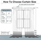 Simplebrand Sheer White Curtains 120 Inches Long, Extra Long Rod Pocket Solid - Image 8