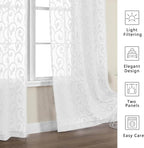 Furman Extra Long Sheer White Curtains 96 inches Long - Image 3