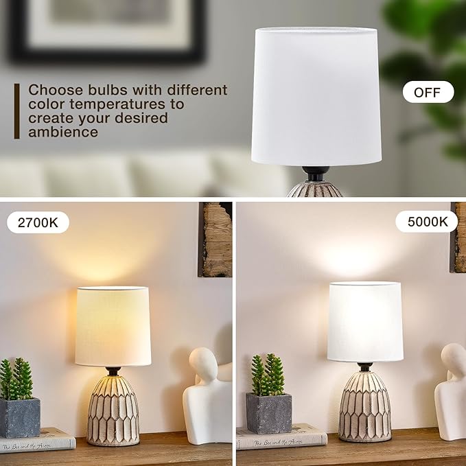EJIAXIN Table Lamps Set of 2-13.5" Small Boho Lamp - Image 4