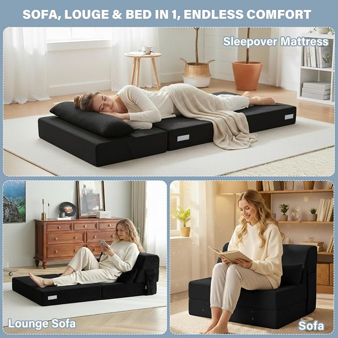 Tiita Convertible Folding Sofa Bed Twin Size - Image 5