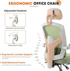 Sweetcrispy Office Computer Desk Chair, Ergonomic High-Back Mesh Rolling Work - Image 4