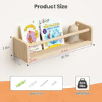 upsimples 2 Pack Nursery Book Shelves, 15.7 Inch Floating Bookshelves - Image 2