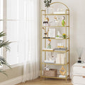 Hzuaneri Bookcase Bookshelf, Tempered Glass Bookshelves, Slim Shelving Unit by Hzuaneri