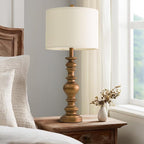 BOBOMOMO 27" Antique Gold Table Lamps Set of 2, Elegant Large Resin Lamps - Image 3
