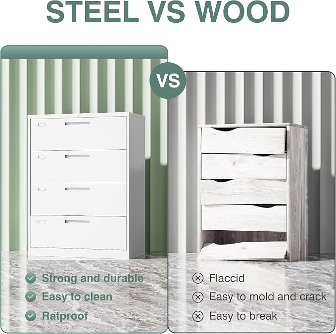Letaya 4 Drawer File Cabinet - Image 7