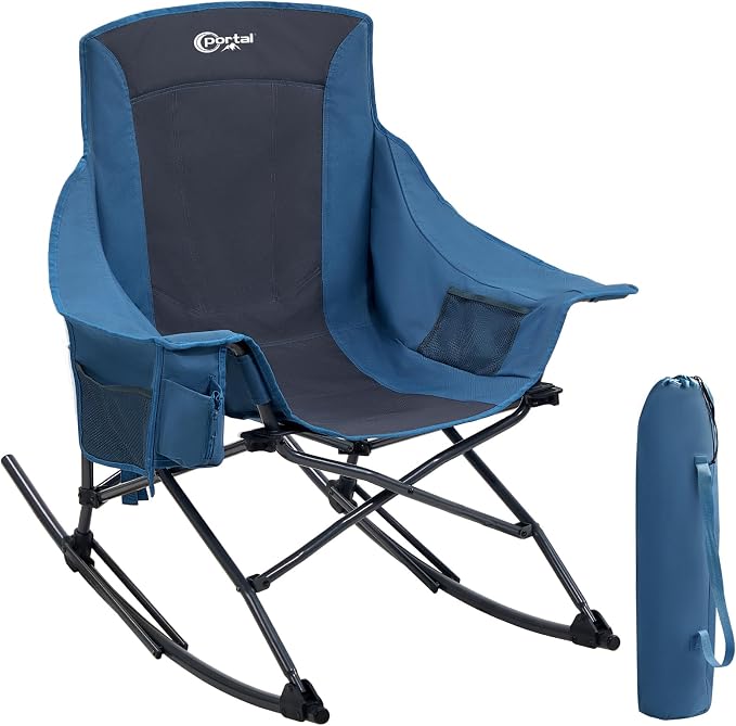 Portal Outdoor Rocking Chair Camping Folding Portable Rocker by PORTAL