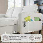 78" Sectional Sofa Couches for Living Room, Convertible L Shaped Couch - Image 6