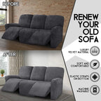 ULTICOR Velvet 8-Pieces Recliner Sofa Covers Stretch Reclining Couch Covers - Image 5