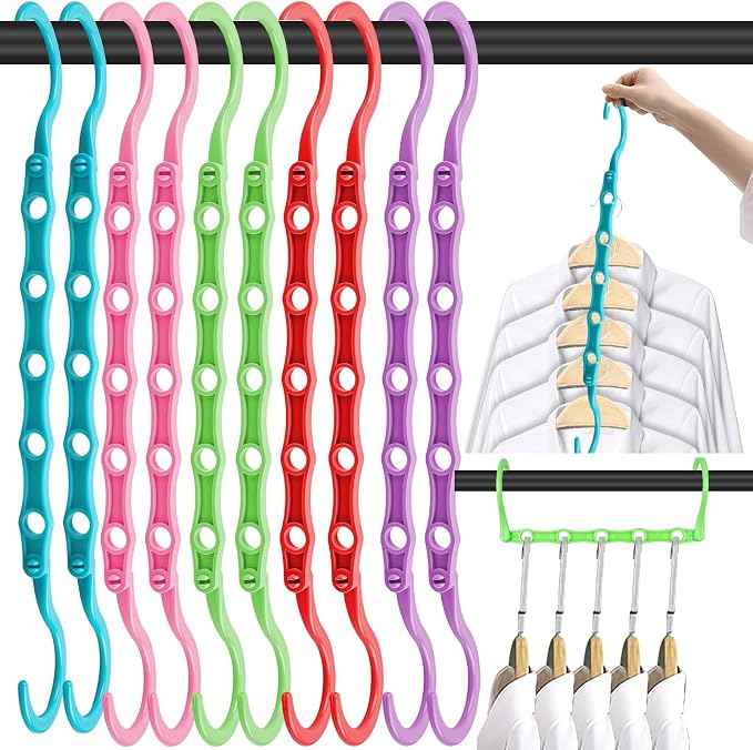 DUCOO Space Saving Hangers 10 Pack, Heavy Duty Magic Cascading Hanger Organizer by Unknown