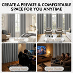 MIULEE Light Grey Blackout Curtains 4 Panels Set 72 Inch Length Bedroom | - Image 5