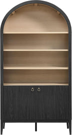 Modway Nolan Tall Arched Storage Display Cabinet in Black - Image 8