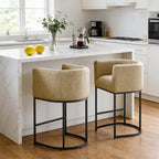 ClinQ 26" H Counter Height Bar Stools Set of 1, Modern Barrel Counter Stools - Image 6
