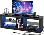 Bestier LED TV Stand for 55/60/65 Inch TV, Modern Gaming TV Console - Image 5
