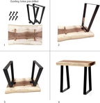 Greenage Natural Wood Rectangle Bench 20"x14"x18" Coffee Side Table - Image 5
