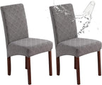 Genina Waterproof Chair Covers for Dining Room, Stretch Jacquard Dining Chair by Genina