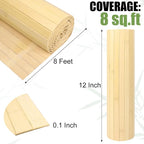 Bamboo Wall Panel for Interior Wall Decor, Renewable Pole Wrap Wainscoting Roll - Image 2