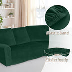 Arfntevss Sectional Recliner Couch Covers Velvet Corner Sectional Sofa Cover - Image 6