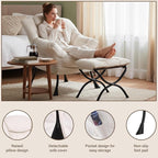 Welnow Lazy Chair with Ottoman, Modern Accent Chair with Armrests and a Side - Image 4