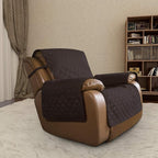 Easy-Going Reversible Couch Cover, Oversized Recliner, Chocolate/Ivory | - Image 2