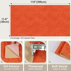 Orange Velvet Drawer Liner Roll Self Adhesive Fabric Felt - Image 7