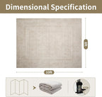 8x10 Washable Area Rugs for Living Room, Dining Room- Beige Brown | Ultra Soft - Image 2