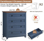 Joaxswe Farmhouse 4 Drawer Dresser - Image 2
