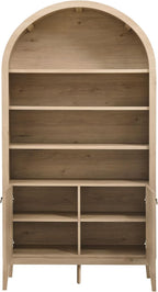 Modway Nolan Tall Arched Storage Display Cabinet in Light Oak - Image 9