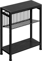 End Table for Small Space, 3-Tier Narrow Side Table by HOME