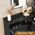 ARTPOWER 47.2" Vintage Wine Bar Cabinet - Image 4