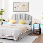 LOAKEKEL Night Stand Set 2, LED Nightstand - Image 9