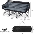 Huskfirm 3 Person Camping Chairs Folding Double Camping Chair Portable - Image 3