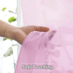 Light Pink Sheer Curtains 45 Inches Long 2 Panels, Light Filtering Sheer Pink - Image 5